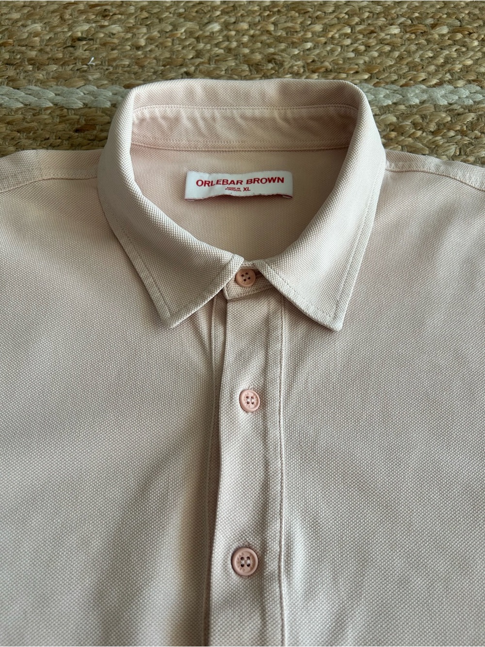Orlebar Brown Classic Pique Polo Shirt - Short Sleeve Light Pink